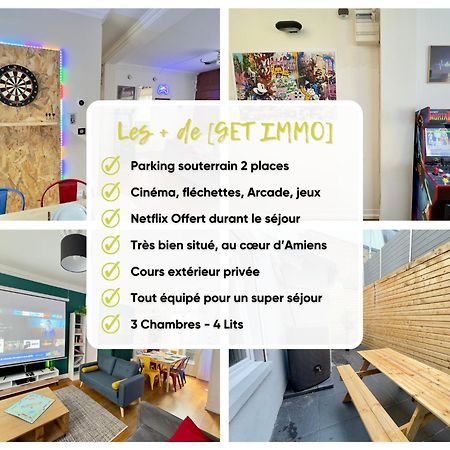 Maison 3Ch - Cinema - Game Room - Parking - Gare Amiens Eksteriør bilde